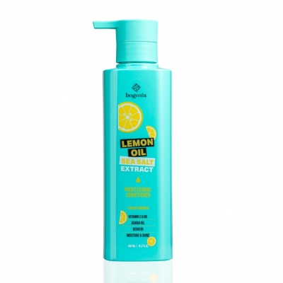 Кондиционер для волос объем и восстановление Lemon Oil & Sea Salt Conditioner Bogenia BG440 №002