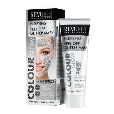 Очищающая маска-пленка с блестками Revuele Color Glow Glitter