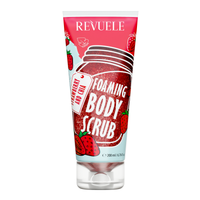 ПЕНЯЩИЙСЯ СКРАБ ДЛЯ ТЕЛА REVUELE Клубника и Чиа