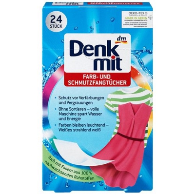 Серветки для стирки Denkmit Fahr-und schmutz 3in1 цветных вещей