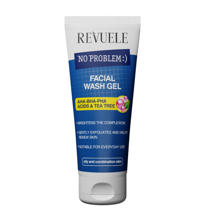 REVUELE NO PROBLEM ГЕЛЬ ДЛЯ УМЫВАНИЯ ЛИЦА С AHA-BHA-PHA КИСЛОТАМИ И ЧАЙНЫМ ДЕРЕВОМ