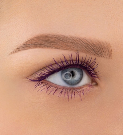 Фиолетовая тушь для ресниц Luxvisage Perfect Color веер пышных ресниц