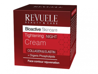 Крем для лица ночной подтягивающий Revuele Bioactive Collagen & Elastin