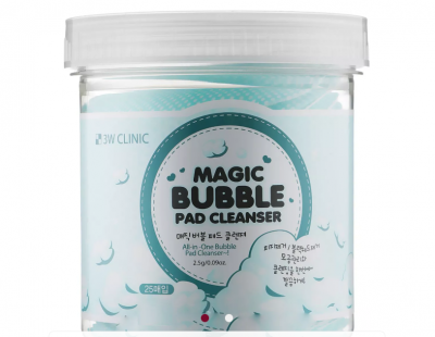Пилинг-диски для лица очищающие 3W CLINIC Magic Bubble Pad Cleanser, 25 шт