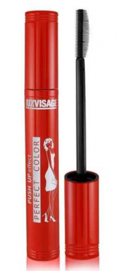 Тушь Perfect Color LUXVISAGE PUSH UP effect удлиняющая