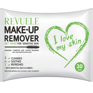 REVUELE Влажные салфетки для снятия макияжа I LOVE MY SKIN для глаз и лица